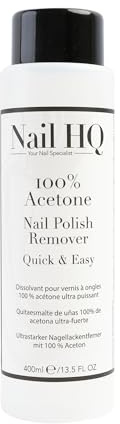Nail HQ 100% Acetone Nail Polish Remover - 400ml - Express & Easy