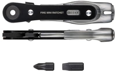 Vessel TD-23 Ultra Thin Fine Mini Ratchet Screwdriver Straight Type with 2 Bits