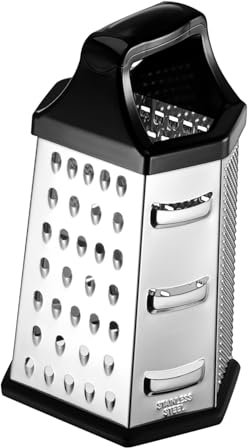 LIGIGWASH Grattugia Alimentare Multifunzionale Sei Facce Affetta Verdure Grattugia Frutta e Utensile Per Patate Con Manico Antiscivolo Utile Cucina Per Sminuzzare Aglio e Altri Ingredienti