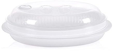 Pesce Vaporiera Microonde Veggie Steamer Microonde Vapore Verdure Vapore Piatto Piatto Versatile