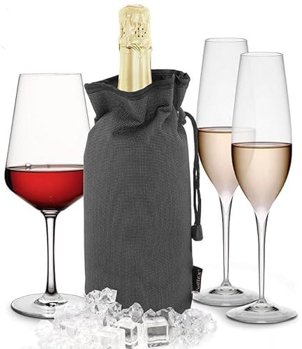 Borsa Termica per Bottiglia Magnum, Sacca Raffredda Champagne e Vino 1,5L, Colore Grigio Pulltex
