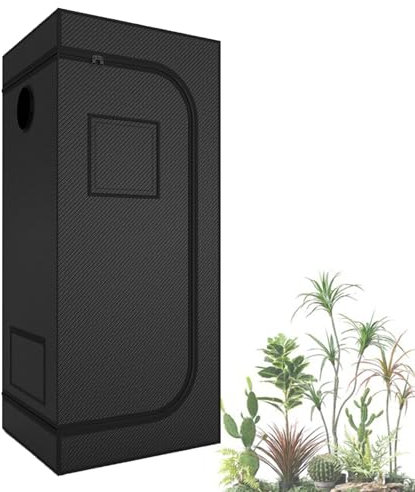 Kit Tenda Da Coltivazione Con Luci Led Dimmerabili Da 100 W/200 W A Spettro Completo, Tessuto Oxford 600d Per Crescita Di Piante Da Interno,40 * 40 * 120cm-GrowTent