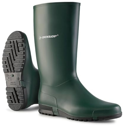 DUNLOP Sport Heritage Verde/Nero stivali di gomma, stivali da pioggia per donne, uomini, bambini, ragazze e ragazzi, taglia 38