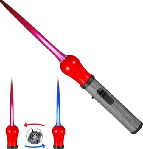 Torch lighter, match head shape changeable flame, high firepower windproof outdoor camping lightsaber lighter, suitable for barbecue, baking, kitchen(A)