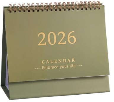 shuhauk Calendrier de bureau mensuel 2026, planificateur créatif pour horaire quotidien, date, enregistrement, vacances, anniversaire, bureau, école, salle d'étude, chambre à coucher, gestionnaires de