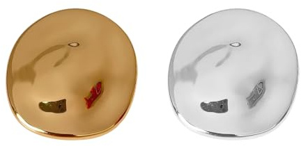DUINIU 2 Broches Geométricos De Metal, Alfileres Redondos Retro, Broches De Vestir De Traje, Insignias De Accesorios De Moda, Alfileres Decorativos.