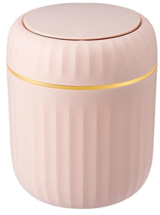 Patifirst Mini Poubelle De Table Avec Couvercle, Bouton-Poussoir, Petite Poubelle Table De Chevet, Esthétique, Plastique Réutilisable Pour Salon, Cuisine, Chambre À Coucher, Salle De Bains Et Bureau