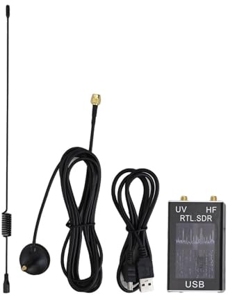 RTL-SDR - Ricevitore sintonizzatore USB con chipset R820T2 e RTL2832U, gamma di frequenza da 100 kHz a 1,7 GHz, per radio prosciutto, satellite, ADS-B e analisi del segnale