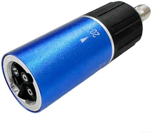 Boquilla de alta presión 5 en 1 con diseño de canal interno optimizado para una distribución uniforme del agua y reducción de la presión trasera (azul)