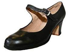 Menkes S.A. Scarpa Flamenco Modello Principiante Solea Pelle con Chiodi da Donna Taglia 37 Nero