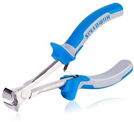 SPEEDWOX Long Reach End Nippers 5-1/2 Inches Mini End Cutting Pliers Fine End Cutters Precision Functional Wire Cutter for Jewelry Making Carpenter Construction Tools Nail Remover Mini Nippers