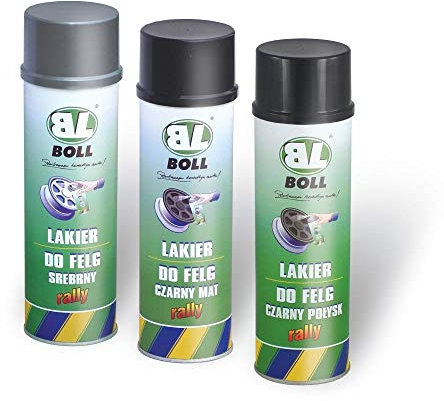 Boll 500 ml Schwartz-Matt Spraydose Lackspray Sprühdose Stahlfelgen Alufelgen 0010135