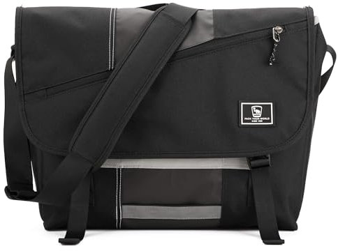 OIWAS Umhängetasche Herren Groß Messenger Bag Arbeitstasche Männer Schultertasche Kuriertasche Tablet Business Laptoptasche Herrentasche Büro Uni Reise Alltag Schwarz