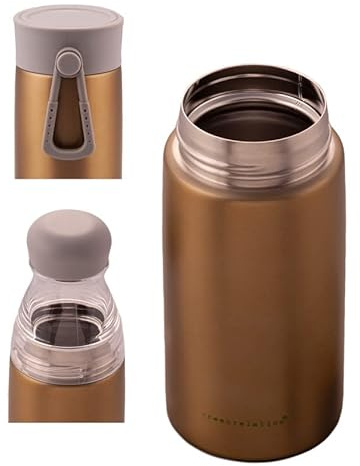 greenrelation 2lidsbottle+ Thermosflasche Thermo Coffee To Go Thermobecher Trinkflasche Edelstahl Tritan