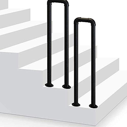 XFSHKJS Handlauf for Entryway Schritte, Zement Konkrete Schritte oder Stufen aus Holz Geländer Stützstange, Außen Garten Treppen Safty Haltegriff Kit (Size : 100cm(3.3ft))
