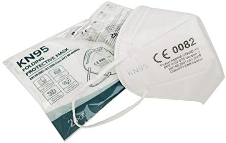 Mascherine Protettive FFP2 20 PEZZI Certificate CE, KN95 a 5 Strati e Morbido Elastico, Certificazione CE europea