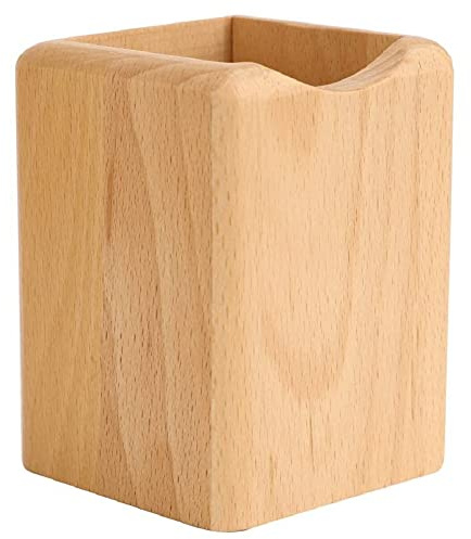 MAGICVOGEL Stifteköcher aus Holz,Stiftebox Stifteständer Stifteköcher Stiftehalter Stiftebecher 10cm Höhe Büro Schreibtisch Desktop Organizer Aufbwahrungsbox (Buchenholz)