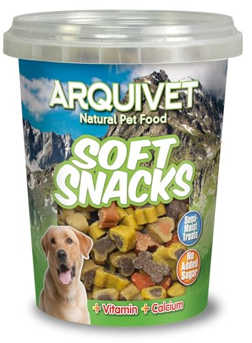 Arquivet Soft Snacks för hundar, ben och hjärtan mix pack 12 x 300 g – naturliga snacks för hundar av alla raser – priser, belöningar, godis för hundar