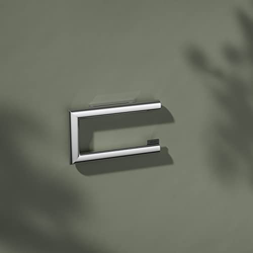 KEUCO Reva Toilettenpapierhalter, offene Form, Metall verchromt, Made in Germany, schwenkbar, inkl. Schrauben und Dübel, Klopapierhalter zum Bohren