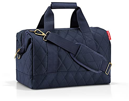 reisenthel Allrounder M Rhombus Midnight Gold – Vielfältige Doktortasche zum Reisen, für die Arbeit oder Freizeit – Mit funktional-stylischem Design