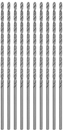 sourcing map 10pcs Extra Long Drill Bits, 2.0mm HSS Drill Bit with High Speed Steel Straight Shank 85mm Length for Metal Woodwork Plastic Aluminum Alloy