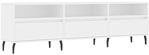 vidaXL Mueble de TV Madera contrachapada Blanco 150x30x44,5 cm