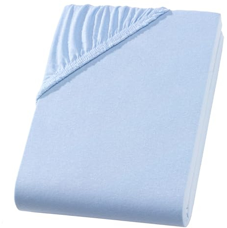 Visaggio Spannbettlaken 100% Baumwolle Jersey Spannbetttuch Bettlaken Betttuch Farben Größen wählbar 140x200 cm - 160x200 cm