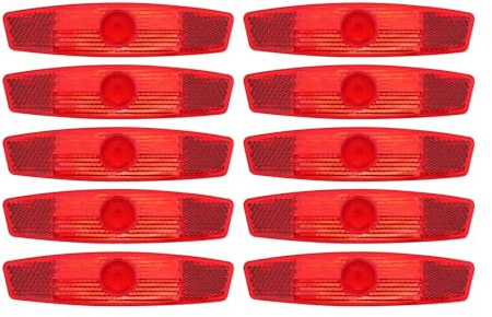 KOPPANG Bike Wheel Reflectors Bicycle Spoke Reflector Bicycle Safety Warning Reflector Road Bike Tire Reflectors Bike Accessories for Mountain Bike Decoration Night Riding (Red, 10 pcs)