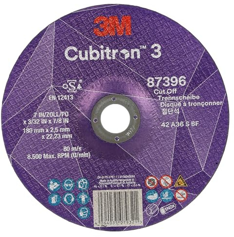 Cubitron à tronçonner 3, 87396, 36+, T42, 180 mm x 2, 5 mm x 22, 23 mm, EN | 25/paquet