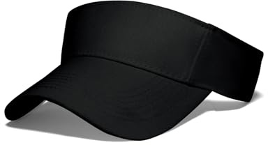 NebulaGlam Casquette Visière Sports, Hommes Femmes Casquette Visière Anti UV, Réglable Sun Visor Cap Unisexe Visière de Golf Tennis Visière pour la Plage,Cyclisme,la Course à Pied (Noir)