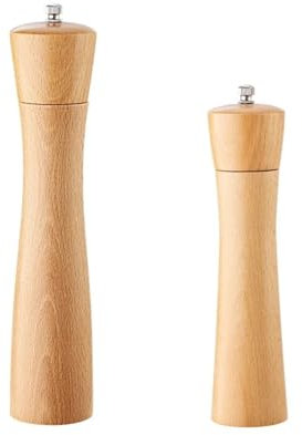 Molinillo de pimienta de madera de bambú grande, 2 tamaños, molinillo de sal, molinillo de pimienta profesional de 8 /10 (Color : 8inch)
