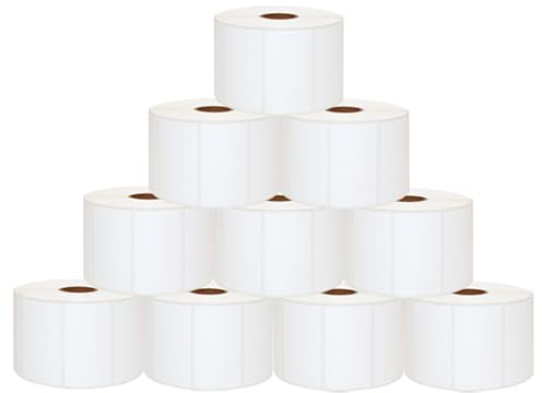 Molabel Lot de 10 Rouleaux Thermiques Compatibles avec Zebra 57mm x 32mm | 1500 Étiquettes par Rouleau 15000 au Total pour Zebra GC420d GK420d GX420d et GX420t