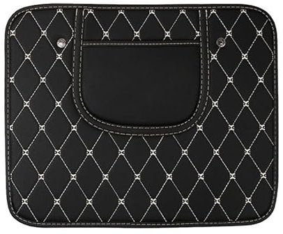 YSNFDN 2 Stück Auto Rücksitz Anti Kick Pad für VW Taigo Touran Tiguan CC Beetle, Wasserdicht Leder Rückenlehne Anti-Kick Pads Autositz RüCkenschutz, Anti Kick Autositzschutz,A Black