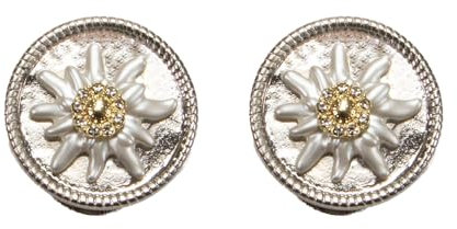 Alpenflüstern Trachten-Schuhclips Greta Edelweiß (bi-color-farben) API121