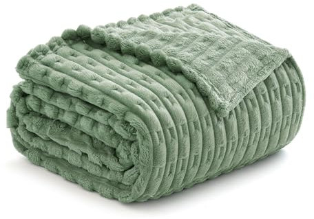 MIULEE Kuscheldecke Flauschig Fleecedecke Decke Tagesdecke Sofadecke Flanell Einfarbig Wohndecken Warm Weich Überwurf Mikrofaser Blanket Für Bett Sofa Schlafzimmer 50x60 Inch 125x150 cm Matcha Grün
