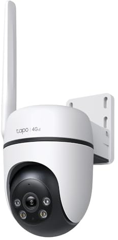 TP-Link Tapo 1080p Resolution, 360° Motion Tracking Outdoor Pan/Tilt 4G LTE Camera|Human, Pet, Vehicle & Line Crossing Detection|Starlight Color Night Vision| IP66 Weatherproofing (C501GW)