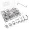 QOUBNIC 73 Pièces Collier de Serrage Réglable 6-38mm, Colliers de Serrage en Acier Inoxydable 7 Tailles Tuyau Clips pour Tuyau Eau Auto Mécanique en Boîte Plomberie