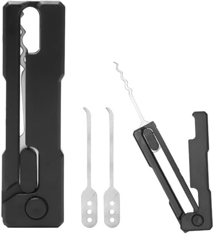 Gohytal Lock Picking Tool, Taschenmesser Dietrich Set aus ABS Rostfreier Stahl Picking Tool-Handliches Schlüsseldienst Werkzeug Dietriche Schlossöffner Werkzeug Set für Anfänger Profis