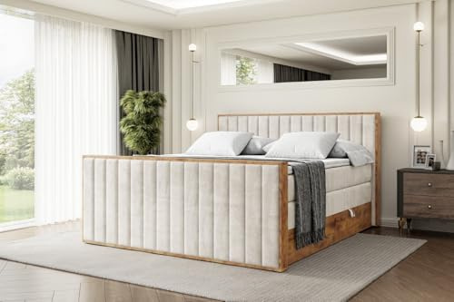 ALTDECOR Boxbett H3 H4 Matratze LOLLI4-Z King - 200x200 - Beige