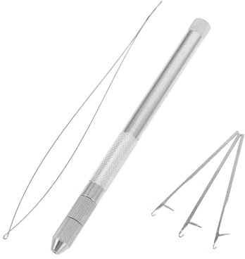 SEWACC 1 Juego De Extensiones De Cabello Kit De Tensor De Cabello De Ganchillo Aguja De Ganchillo Herramientas Para Extensiones De Cabello Enhebradores De Agujas Para Coser A Mano