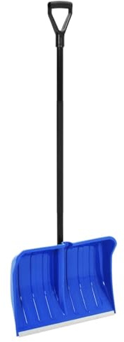 Homgoday Pelle à neige en métal bleu, 147 cm, manche avec revêtement en poudre