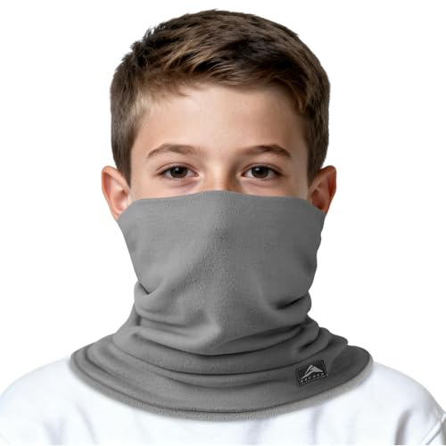 GXCROR Kinder Winter Schlauchschal, Wendbarer Fleece Halsschlauch, Winddichte Gesichtsmaske, Warmer Halswärmer