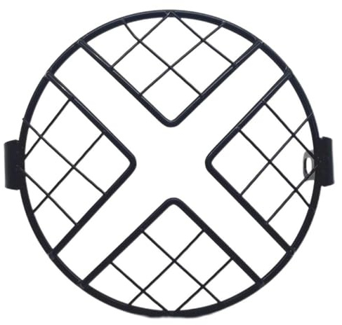 Headlight Grill Cover Protective Motorcycle Headlight Cover Retro Mesh Grill Cover Round Motorbike Headlamp Guard Vintage Motorbike Decoration for 6.5Inch