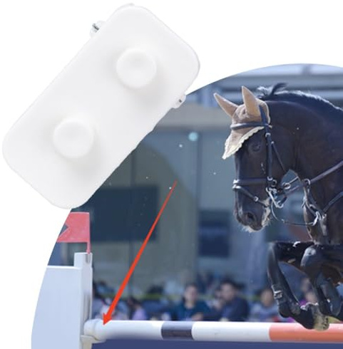 CashMuch Horse Jump Getränkehalter Sicherheitsschloss Adapter für Reithindernisse Automatische Entriegelung Kunststoff Weiß