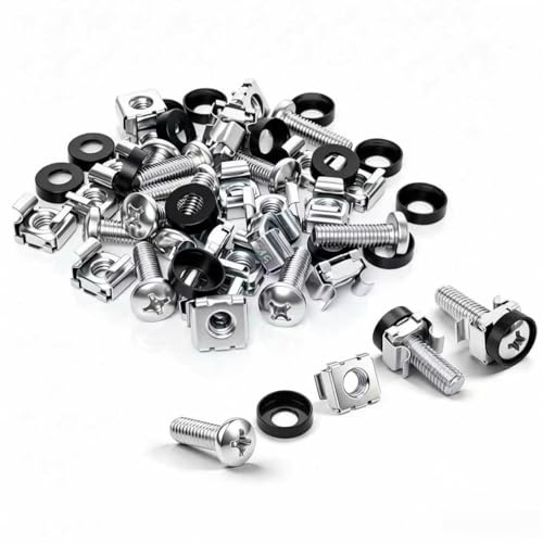 XLTBOMS Tuercas Enjauladas M6 x 20mm, Tornillos Rack - 30 Piezas (Plata)