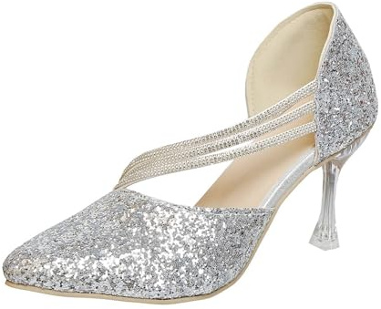 Sandali Tacco Donna Sandali Eleganti Donna Con High Heels Comodi Pianta Larga Scarpe Blu Raso Sposa Comode Pelle Basso Sandalo Décolleté Nudo Decollete Fucsia Tacchi Estive Decolte Slingback Nero 43