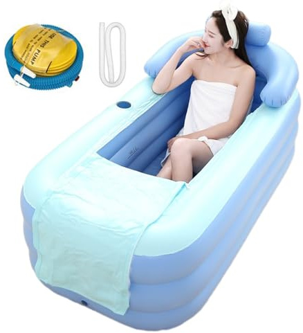 Spa Gonflable, Portable - Piscine Gonflable Pliable | Pliante, 63 x 33 x 25 Pouces, Plongeante pour Adultes, Famille