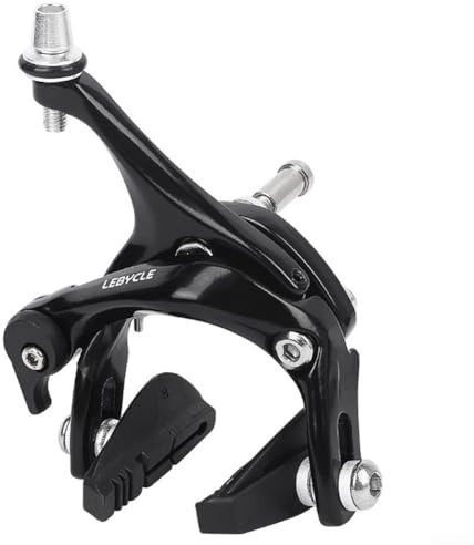 Pinza del freno per bici da strada, pinza freno a doppio perno laterale in alluminio per ruota anteriore posteriore 700C (clip anteriore nera)