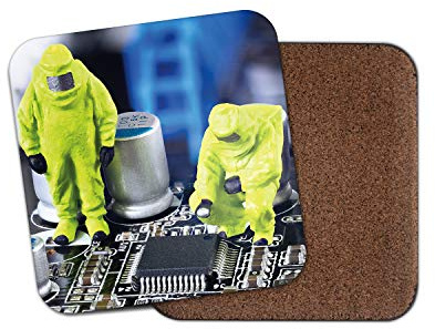 1 x IT Technicians Coaster - Repair Fix Motherboard Circuit Computer Funny Gamer Gaming #12740