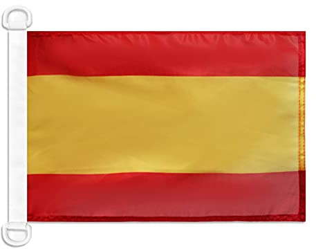 BANDERA NAUTICA PABELLÓN CIVIL ESPAÑA 45x30cm - Pabellón de conveniencia ESPAÑOLA - PABELLÓN NACIONAL 30 x 45 cm anillos - AZ FLAG